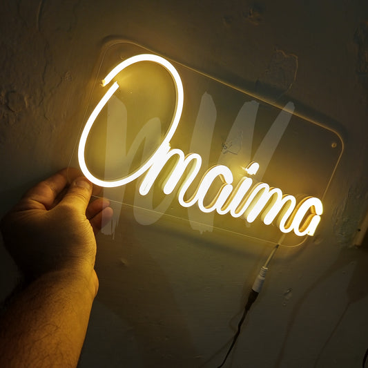 Single Name Umaima Custom Neon Sign | Letters limit 1-6