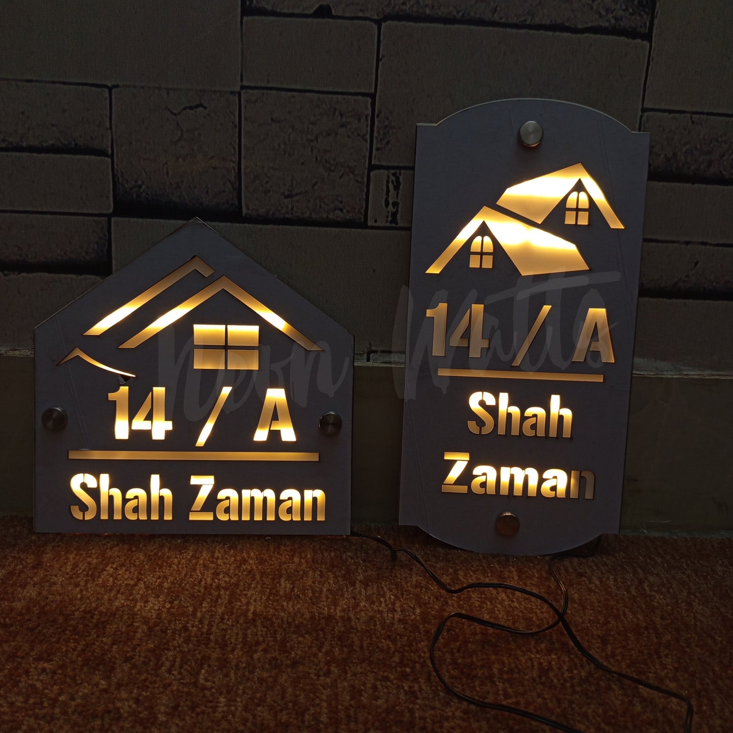 LED Outdoor Custom Home Plates