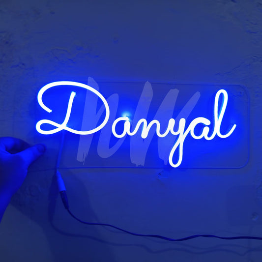 Single Name Danyal Custom Neon Sign | Letters limit 1-6 | Under 1499